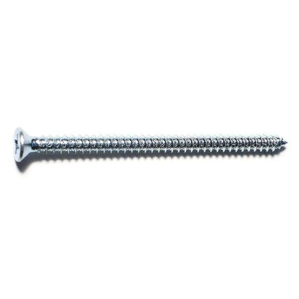 Midwest Fastener Sheet Metal Screw, #14 x 4 in, Zinc Plated Steel Flat Head Phillips Drive, 100 PK 50850 - main